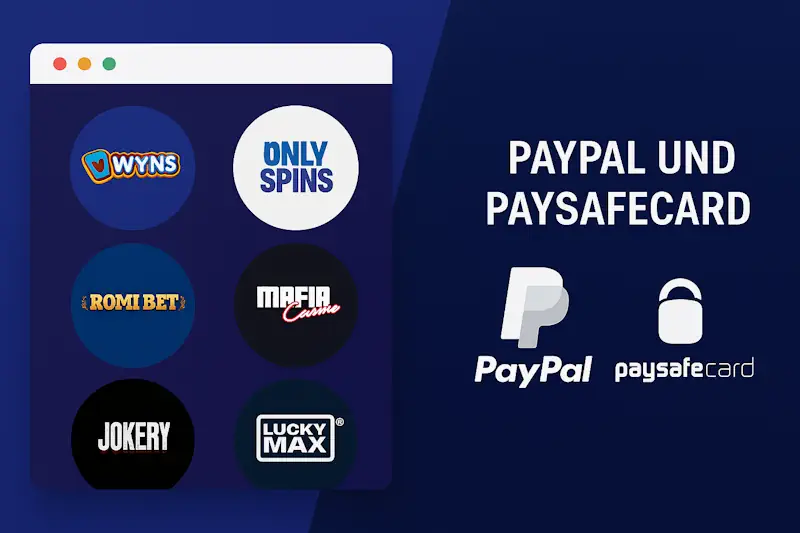 Online Casino ohne OASIS mit PayPal und Paysafecard